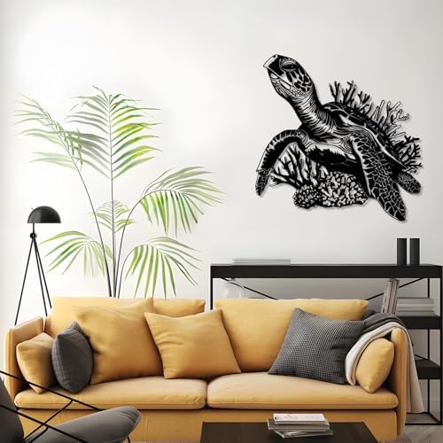 OSTCAL Metal Turtle Wall Art 19x19 Inch