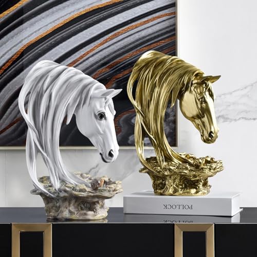 Zyqixluk Resin Horse Head Statue A1