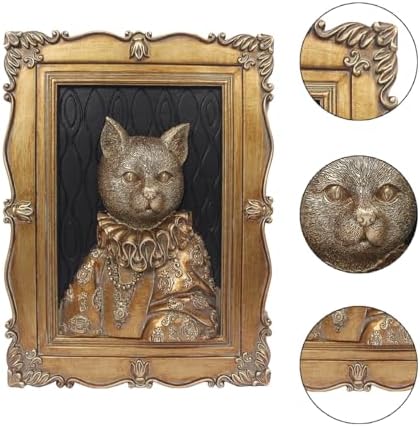 Esvinte Vintage Cat Wall Sculpture Decor