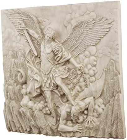 Design Toscano Michael the Archangel Wall Frieze Sculpture 22 Inches Wide