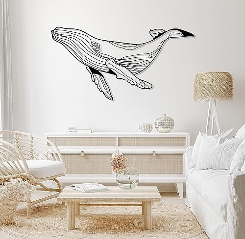 Whale Metal Wall Art for Unique Home Decor