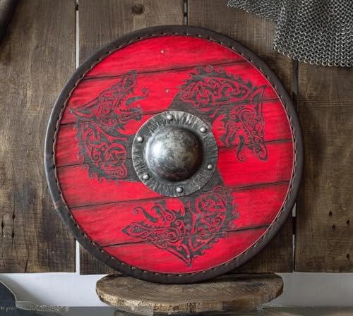 The Spidy Fenrir Wolf Viking Shield - 24 Inch Wall Art