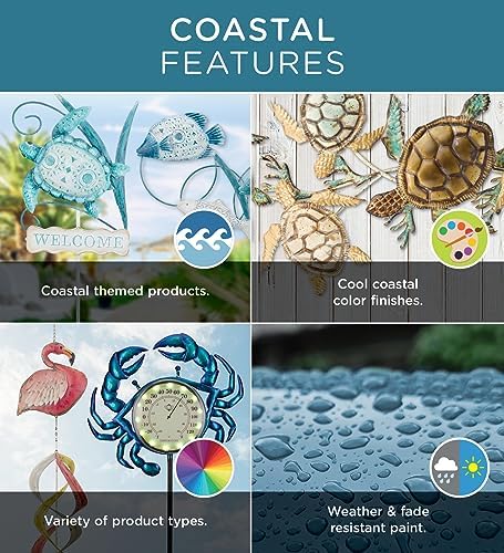 Regal Art Gift Sea Turtle Wall Decor 95 Inch Handcrafted Metal Ocean Art