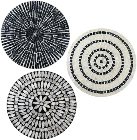 Tioncy 3 Pcs Mother of Pearl Shell Wall Plates