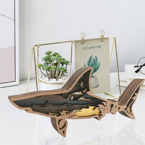 Laozai Wooden Forest Animals Shark Cabin Wall Decor