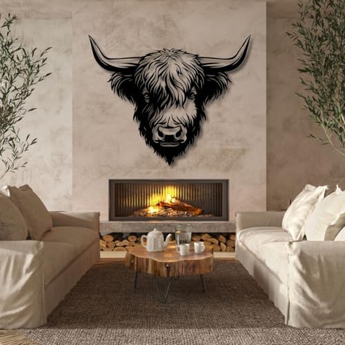Cow Head Iron Wall Art Decoration 30x25 in