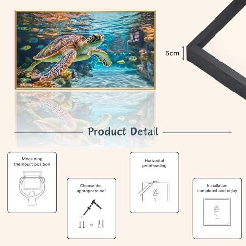 ONLYLIDA Sea Turtle Wall Art Canvas Ocean Decor Print 36x20 Inches