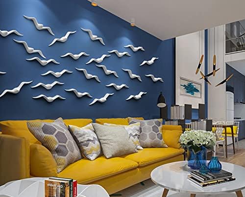 DECRZPB Handcrafted Ceramic Wall Sculpture Seagull Decor