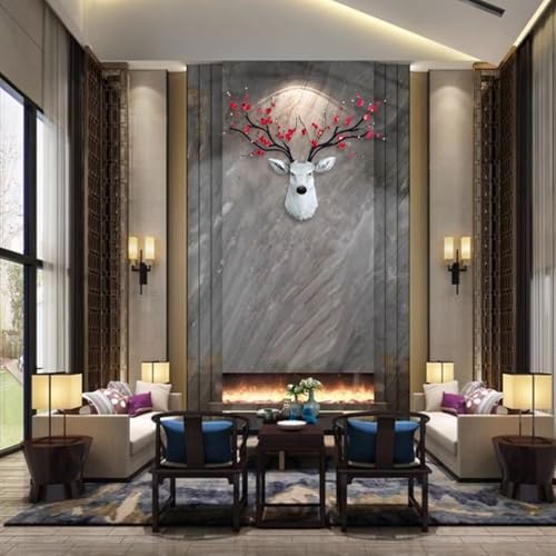 Wall Mounted Resin Deer Head Sculpture Decor