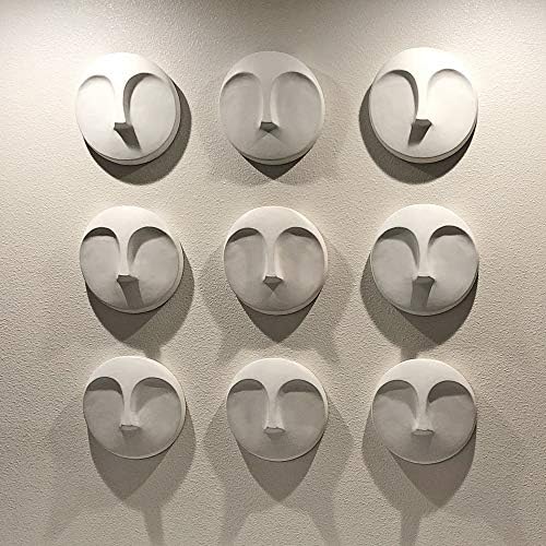 Howard Elliott Ceramic Round Wall Sculpture White Matte Finish 10x10 Inch