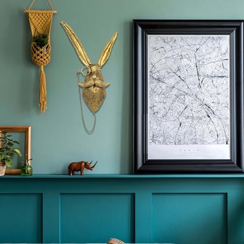 DIY Handcrafted Rabbit Head Wall Sculpture