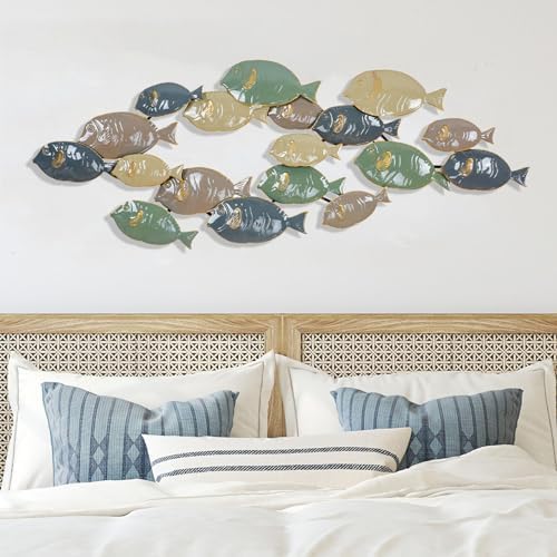 3D Fish Wall Art - Handcrafted Metal Sculpture for Ocean Themes