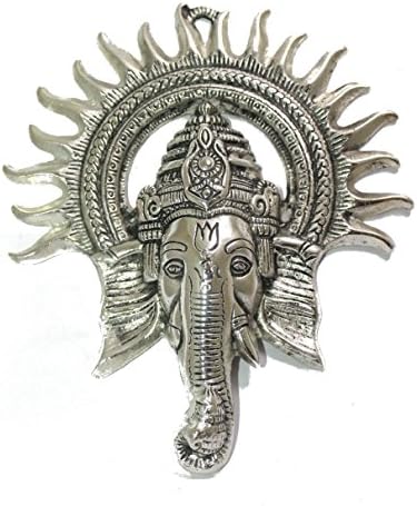 IS4A Silver Ganesha Wall Hanging Idol for Prosperity and Good Luck