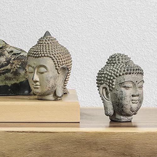 Buddha Head Statue Decorative Feng Shui Sculpture for Home and Office