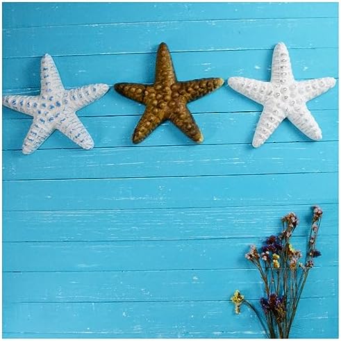RoRo Handcarved Wooden Starfish Wall Hanging 12 Inch Natural Brown