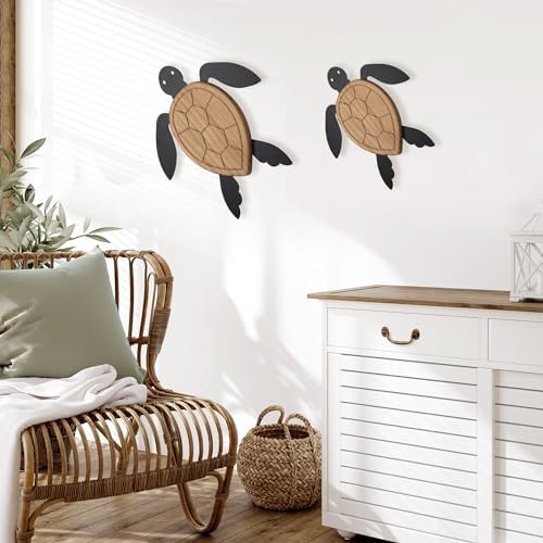 Oakrain Sea Turtle Wall Decor Set of 2