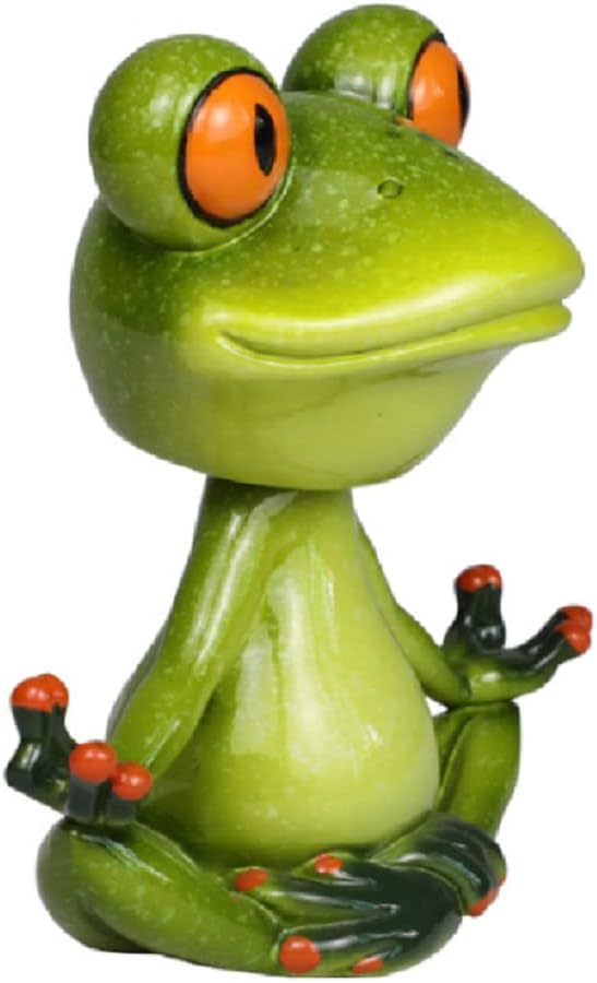 Creative Cute Frogs Figurines Shaking Head Frog Statue for Home Office Decor