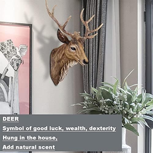Retro Faux Deer Head Wall Sculpture Decor