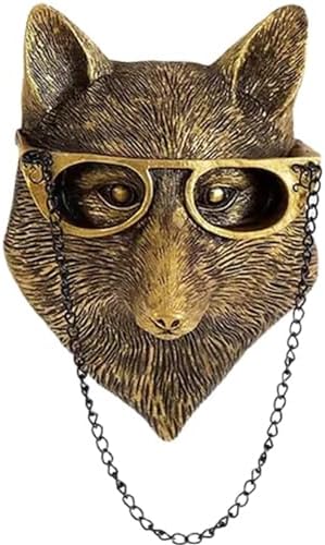 Gold Animal Head Wall Sculpture for Home Decor
