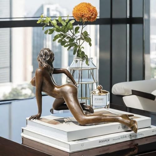 Nude Female Bronze Sculpture - 98 Inch Art Deco Statue