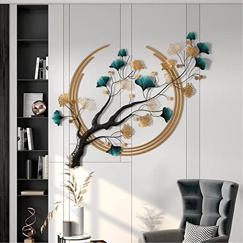Futyli 53 Inch Ginkgo Leaf Metal Wall Art Sculpture