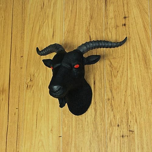 Zeckos 115 Inch Black Baphomet Goat Head Wall Sculpture