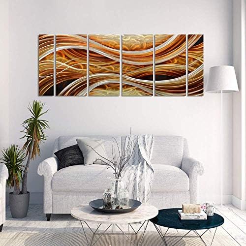 Yihui Arts Abstract Metal Wall Art Set - 6 Piece