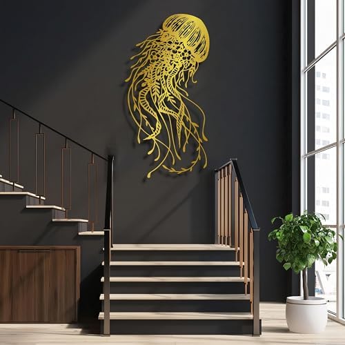 PLTZCRAFT Jellyfish Metal Wall Art Decor Sculpture