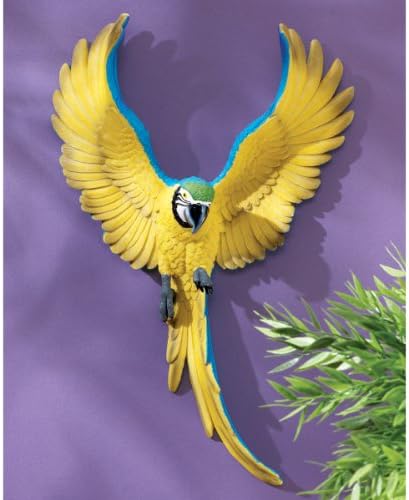 Design Toscano Flapping Macaw Wall Sculpture 16 Inch