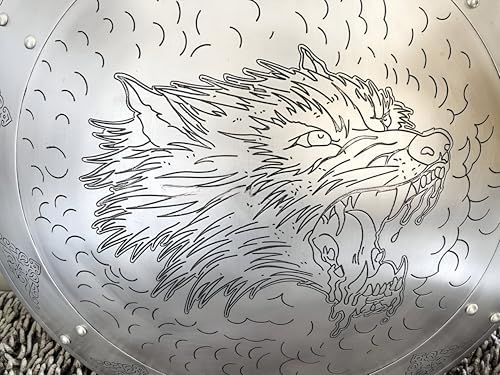 Medieval Wolf Face Pattern Shield Wall Art