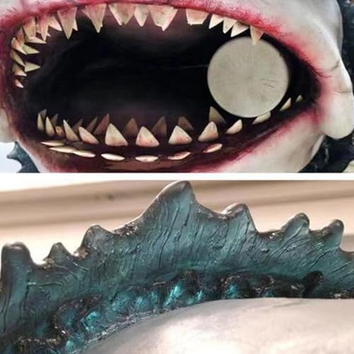 Shark Wall Mounted Trophy Sculpture Realistic Shark Head Decor