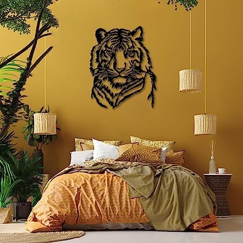 Fayholy Metal Tiger Wall Decor - Hanging Tiger Head Art