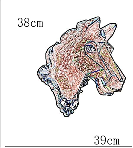 TONPOP Black Horse Head Wall Sculpture Decor