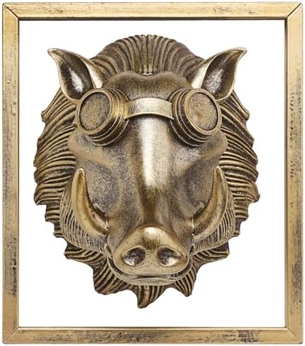JJALIGHTS Exquisite Resin Warthog Wall Sculpture