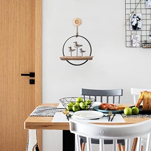 Rustic Wooden Seabird Wall Hanging Decor