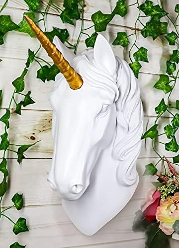 Ebros Her Majesty White Unicorn Wall Decor 3D Sculpture