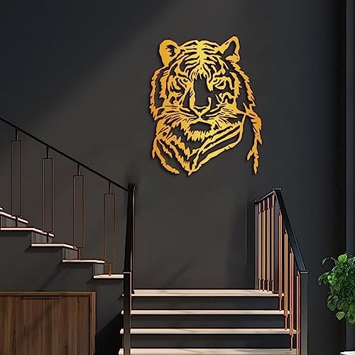 Fayholy Metal Tiger Wall Decor - Hanging Tiger Head Art