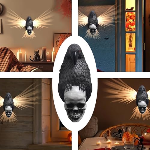 Crows Halloween Wall Decor with LED Light