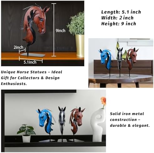Handmade Horse Statue - Rustic Decor for Office and Home