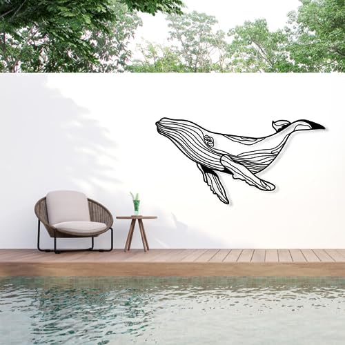 Fayholy Whale Metal Wall Art Large Blue Whale Decor 1