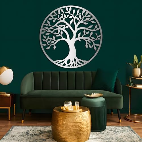 CarvingArt Tree of Life Wall Art 31x31 Black Modern Style