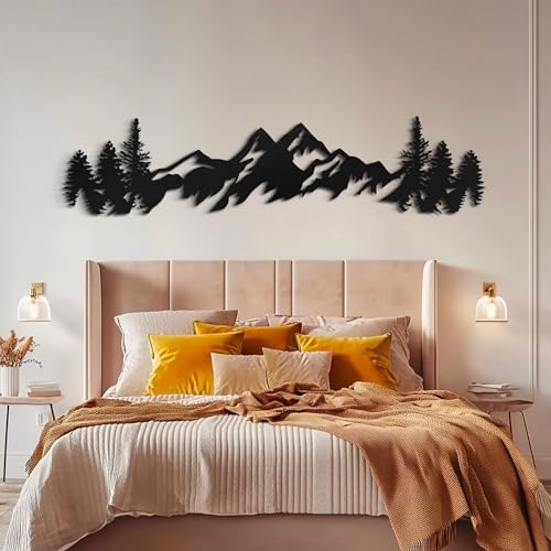 Royxen Metal Mountain Wall Art 54 Inch Long