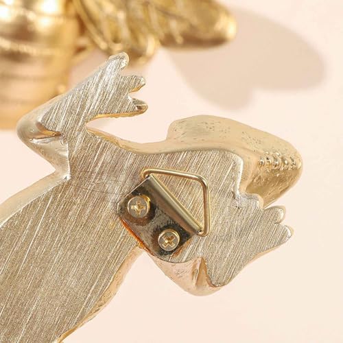SnowOwl Gold Lizard Wall Sculpture Decor