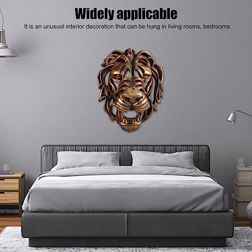 PerGar Gold Lion Head Wall Decor Sculpture