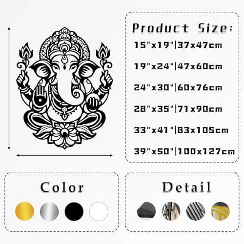 Ganesha Metal Wall Decor for Home