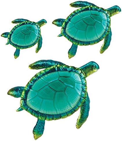 Comfy Hour Ocean Voyage Sea Turtle Wall Art Set 3 Pieces Large