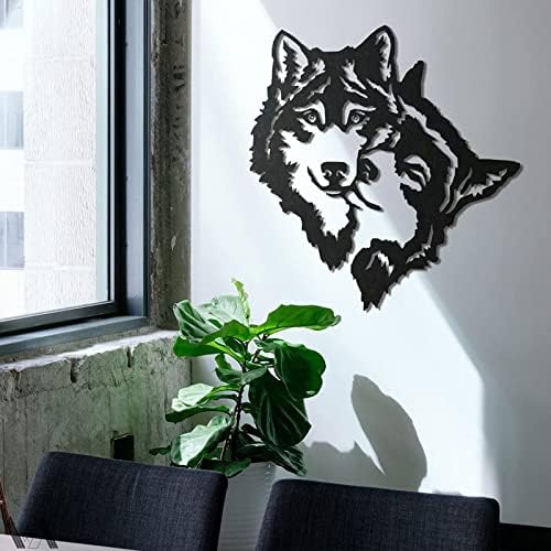 AMNGYOOK Metal Wolf Wall Art Sculpture 1