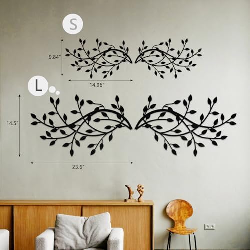 Meltset Metal Leaf Wall Decor Wrought Iron Scroll Art