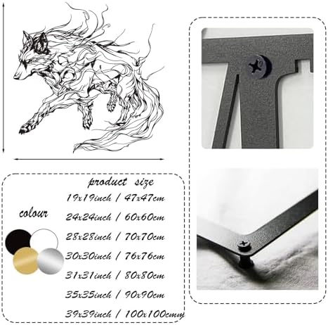 Wolf Metal Wall Art - Nature Themed Bedroom Decor