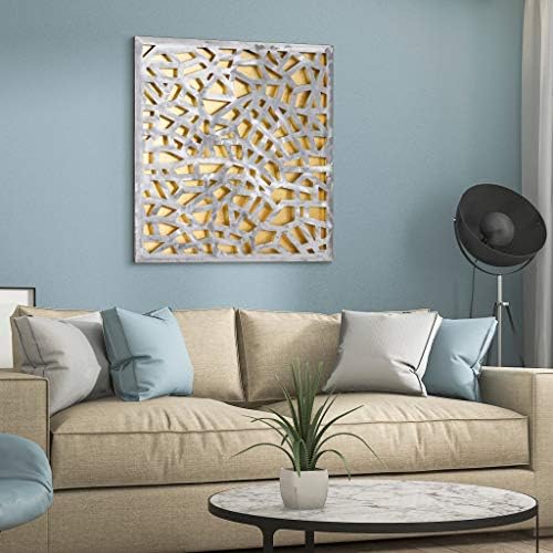 Empire Art Direct Gold Enigma Polished Steel Wall Sculpture